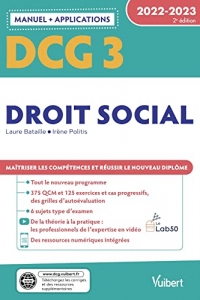 DCG 3 - Droit social : Manuel et Applications 2022-2023