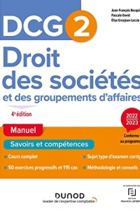 DCG 2 Droit des sociétés et des groupements d'affaires - Manuel - 2022/2023